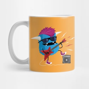 Monster playing electric guitar Mug